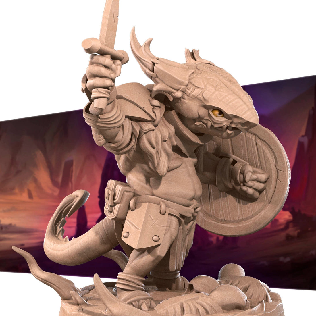 Kobold Barbarian Miniature | Tabletop RPG Miniature | Bite the Bullet | Roleplaying 3D Printed Fantasy Mini - 3DPrintDen