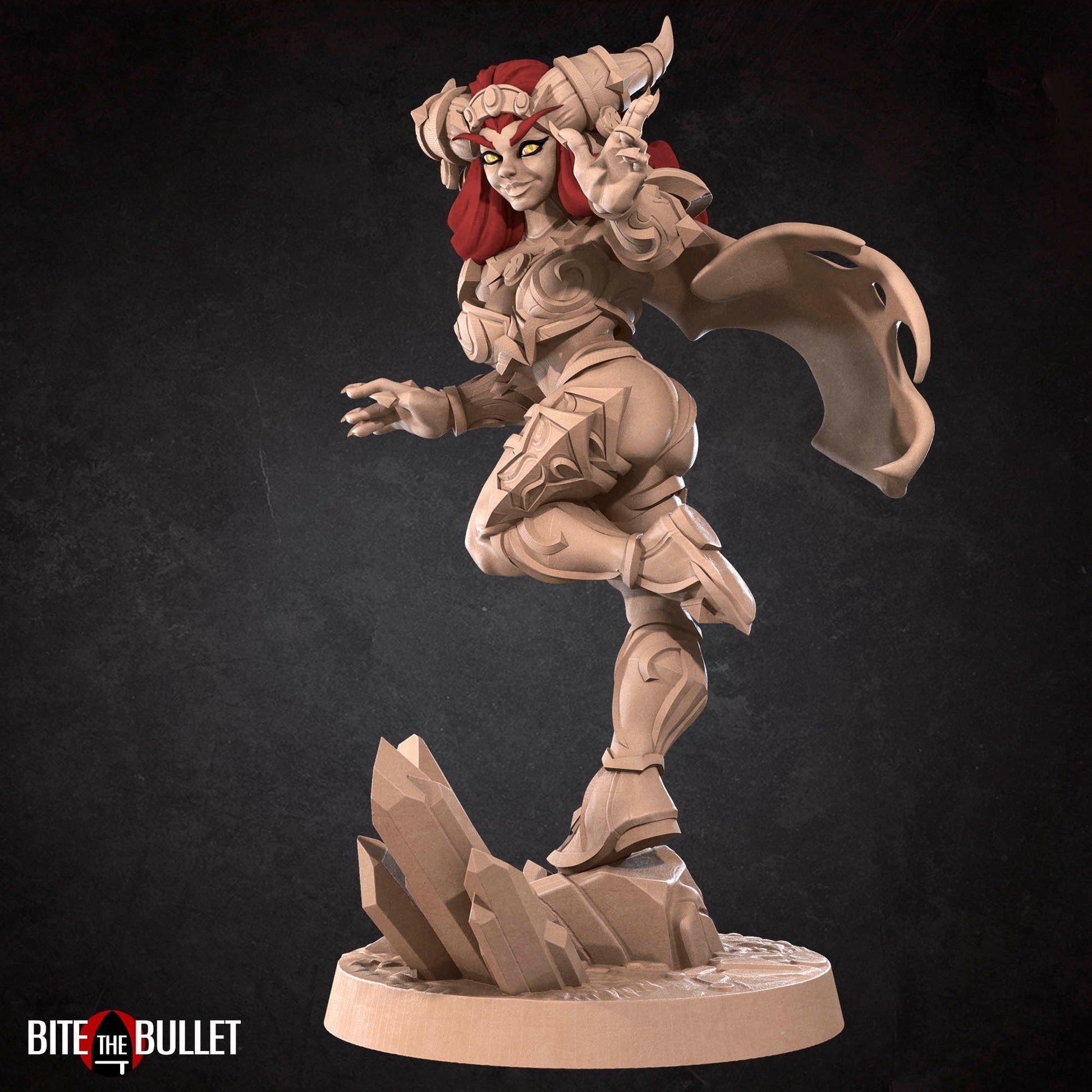 Kobold Queen Miniature | Tabletop RPG Miniature | Bite the Bullet | Roleplaying 3D Printed Fantasy Mini - 3DPrintDen