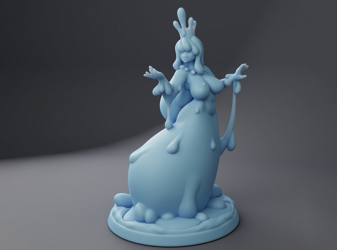 Slime Queen Miniature | Twin Goddess Miniatures | Tabletop RPG Miniature | Roleplaying 3D Printed Fantasy Mini - 3DPrintDen