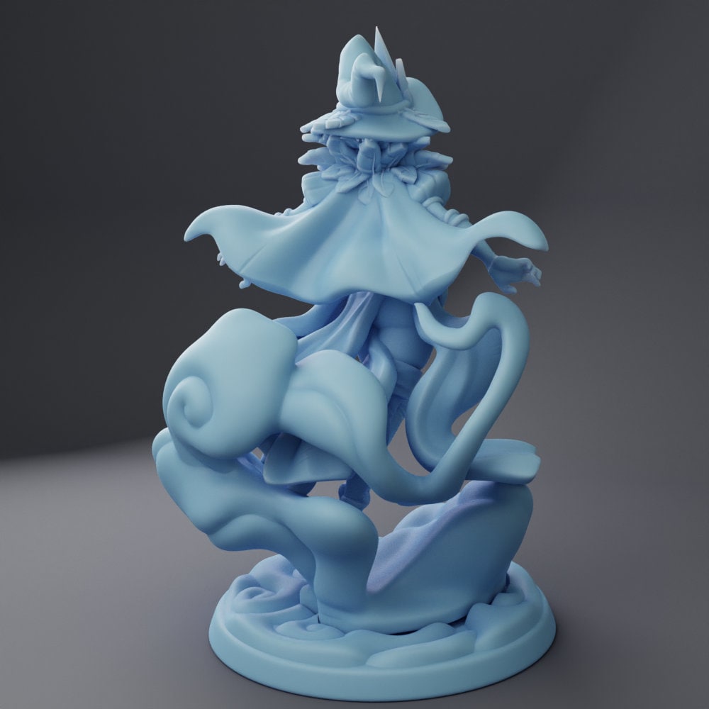 Witch Queen Miniature | Twin Goddess Miniatures | Tabletop RPG Miniature | Roleplaying 3D Printed Fantasy Mini - 3DPrintDen