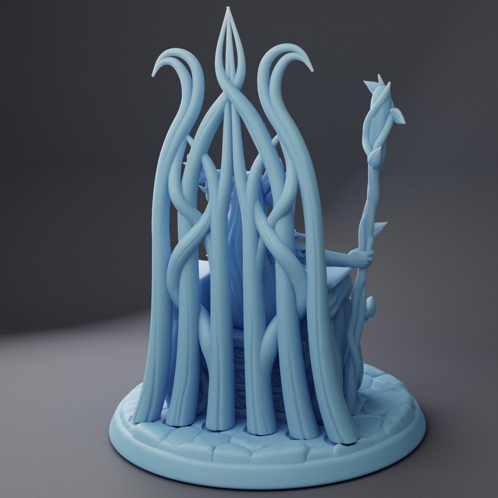 Elf Queen Miniature | Twin Goddess Miniatures | Tabletop RPG Miniature | Roleplaying 3D Printed Fantasy Mini - 3DPrintDen