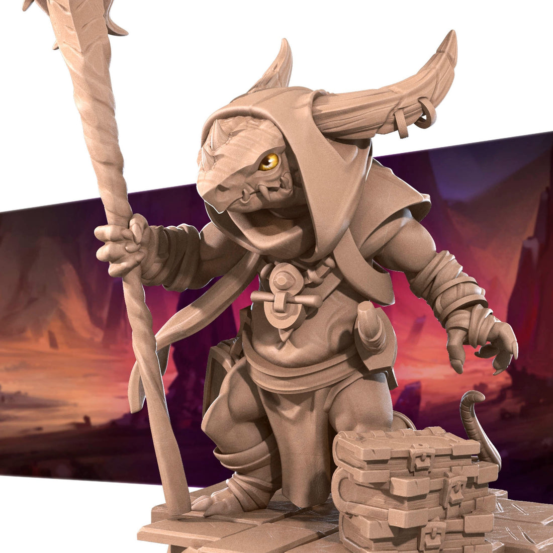 Kobold Cleric Miniature | Tabletop RPG Miniature | Bite the Bullet | Roleplaying 3D Printed Fantasy Mini - 3DPrintDen