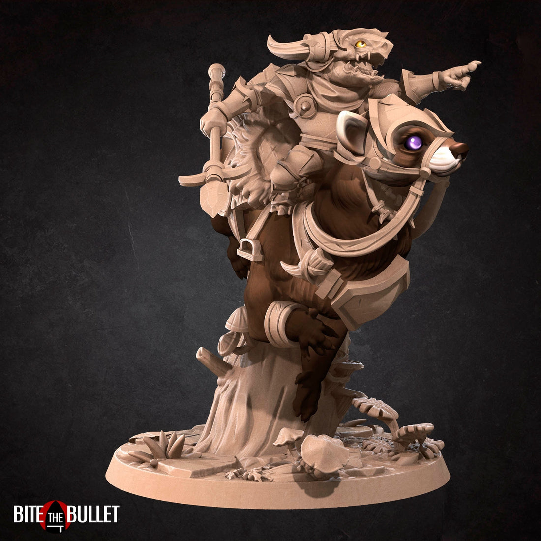 Kobold Rider Miniature | Tabletop RPG Miniature | Bite the Bullet | Roleplaying 3D Printed Fantasy Mini - 3DPrintDen