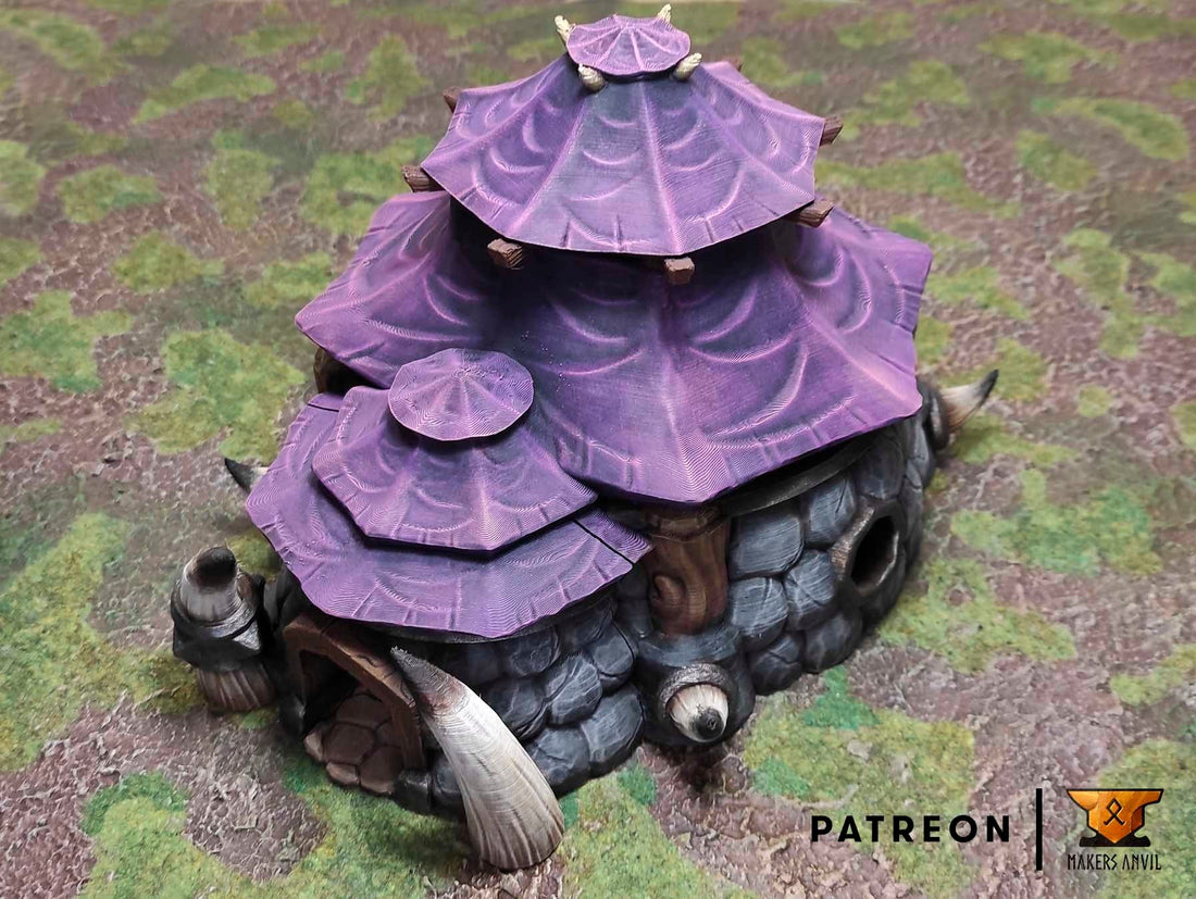 Orc House Terrain Scenery | Makers Anvil | Roleplaying 3D Printed Fantasy Scenery | Miniature Building Terrain TTRPG - 3DPrintDen