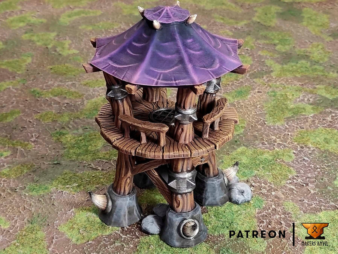 Orc Watchtower Terrain Scenery | Makers Anvil | Roleplaying 3D Printed Fantasy Scenery | Miniature Building Terrain TTRPG - 3DPrintDen