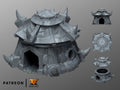 Orc Cottage Terrain Scenery | Makers Anvil | Roleplaying 3D Printed Fantasy Scenery | Miniature Building Terrain TTRPG - 3DPrintDen