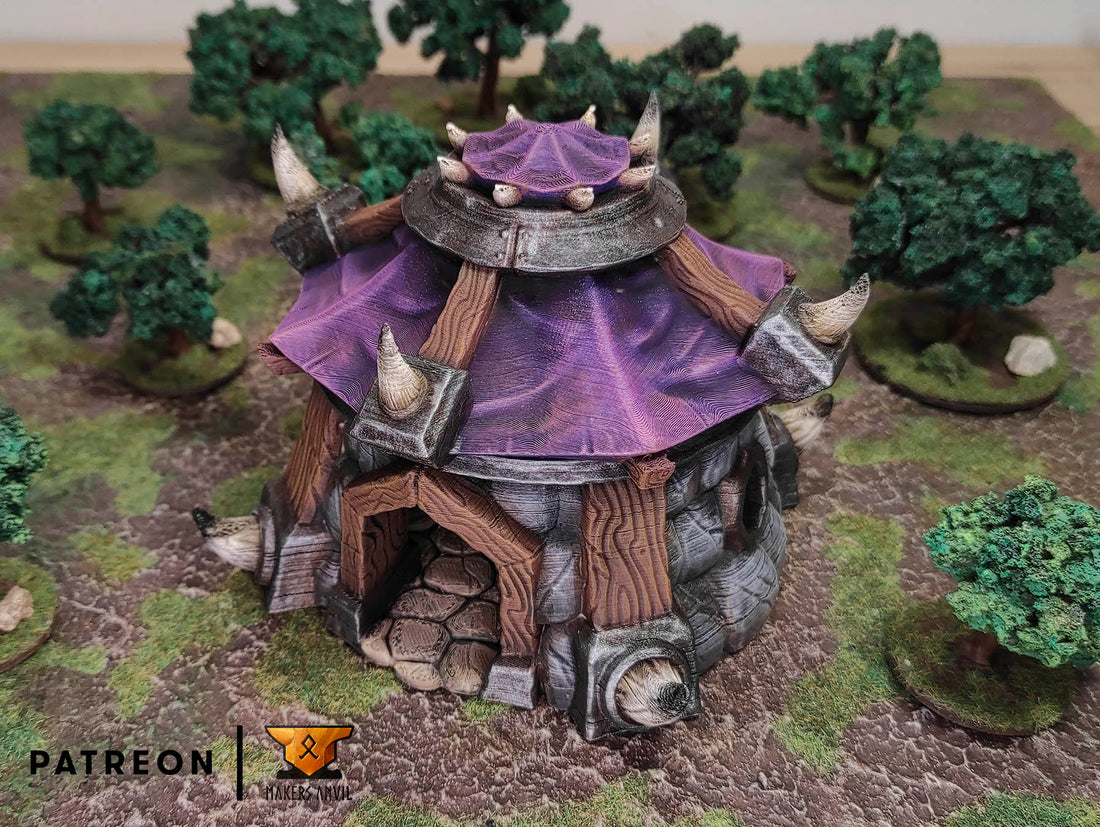 Orc Cottage Terrain Scenery | Makers Anvil | Roleplaying 3D Printed Fantasy Scenery | Miniature Building Terrain TTRPG - 3DPrintDen