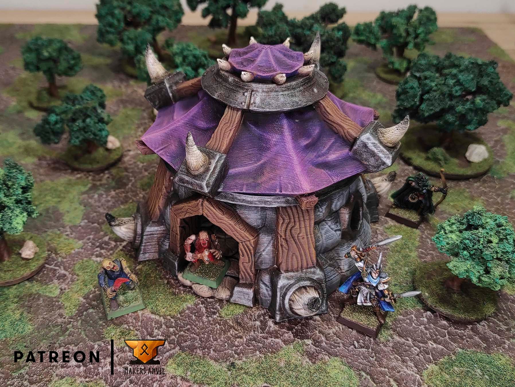 Orc Cottage Terrain Scenery | Makers Anvil | Roleplaying 3D Printed Fantasy Scenery | Miniature Building Terrain TTRPG - 3DPrintDen