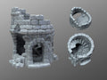 Ruined Tower Building Terrain Scenery | Makers Anvil | Roleplaying 3D Printed Fantasy Scenery | Miniature Building Terrain TTRPG - 3DPrintDen