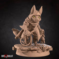 Catfolk Ninja Miniature | Tabletop RPG Miniature | Bite the Bullet | Roleplaying 3D Printed Fantasy Mini - 3DPrintDen