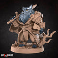 Catfolk Warrior Miniature | Tabletop RPG Miniature | Bite the Bullet | Roleplaying 3D Printed Fantasy Mini - 3DPrintDen