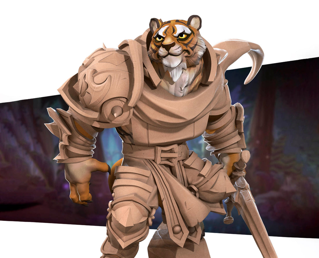 Tabaxi Paladin Miniature | Tabletop RPG Miniature | Bite the Bullet | Roleplaying 3D Printed Fantasy Mini - 3DPrintDen