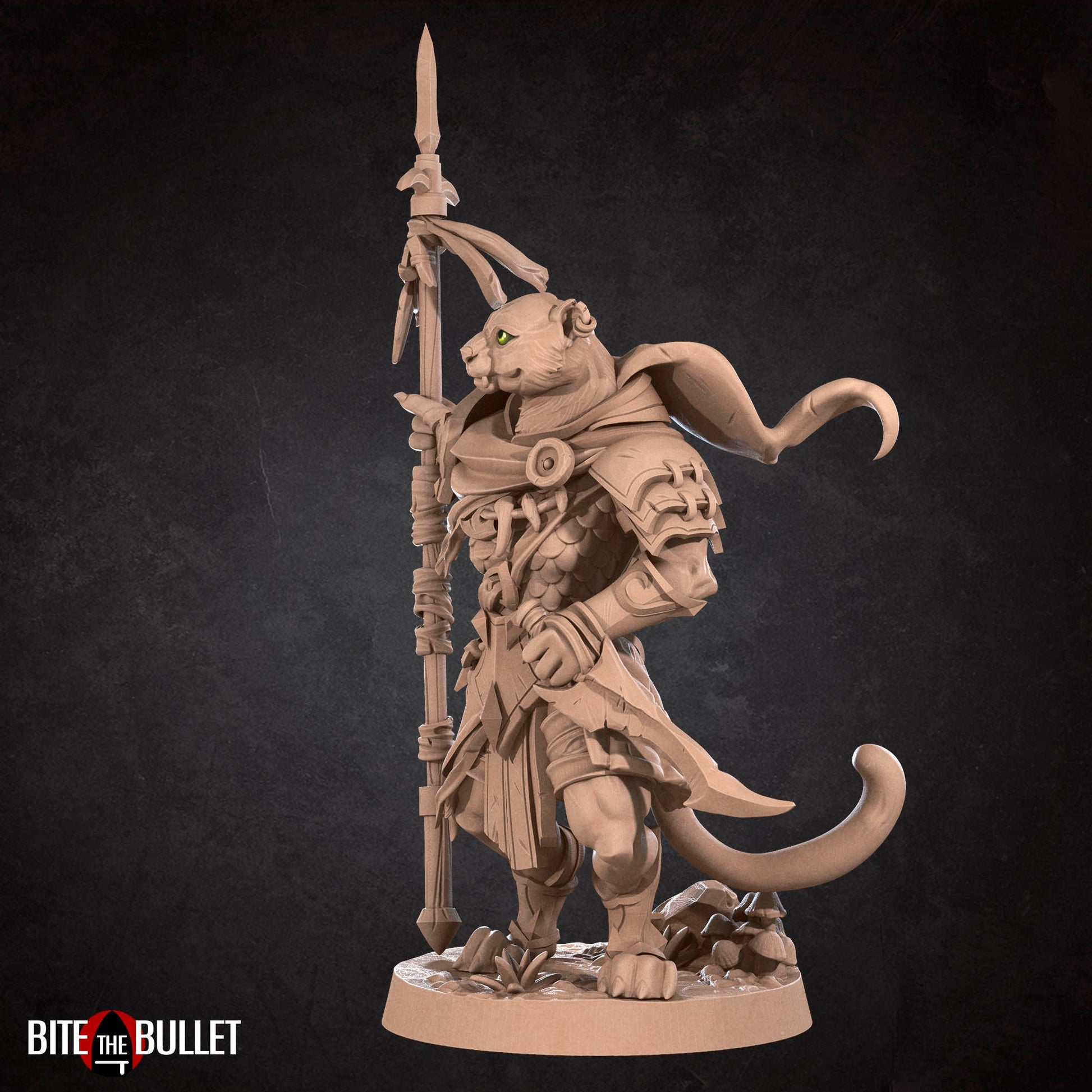 Tabaxi Ranger Miniature | Tabletop RPG Miniature | Bite the Bullet | Roleplaying 3D Printed Fantasy Mini - 3DPrintDen