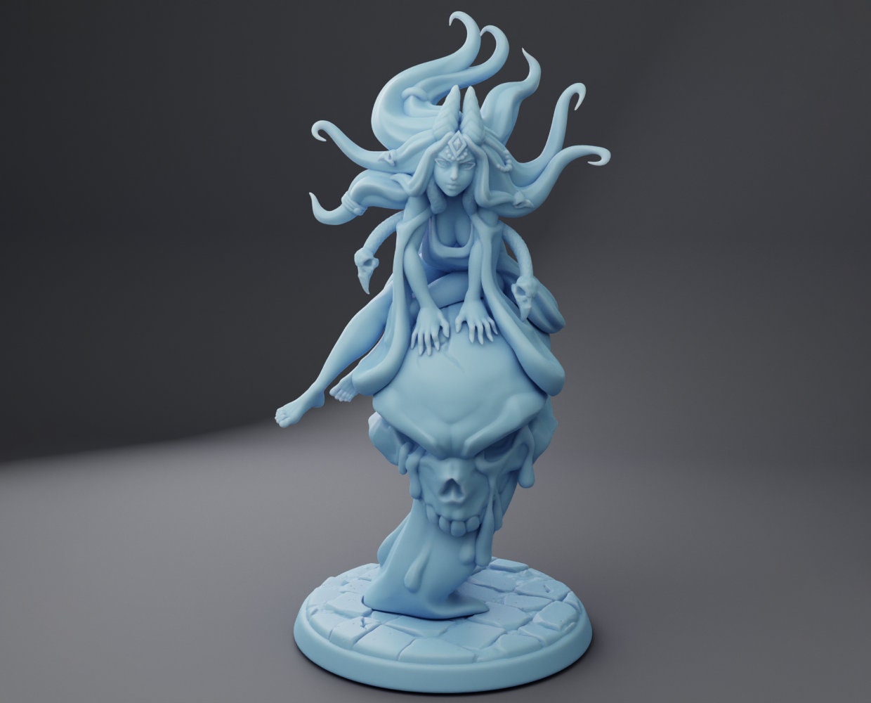 Female Necromancer Miniature, Baba Camylla | Twin Goddess Miniatures | Tabletop RPG Miniature | Roleplaying 3D Printed Fantasy Mini - 3DPrintDen