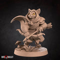 Catfolk Ranger Miniature | Tabletop RPG Miniature | Bite the Bullet | Roleplaying 3D Printed Fantasy Mini - 3DPrintDen