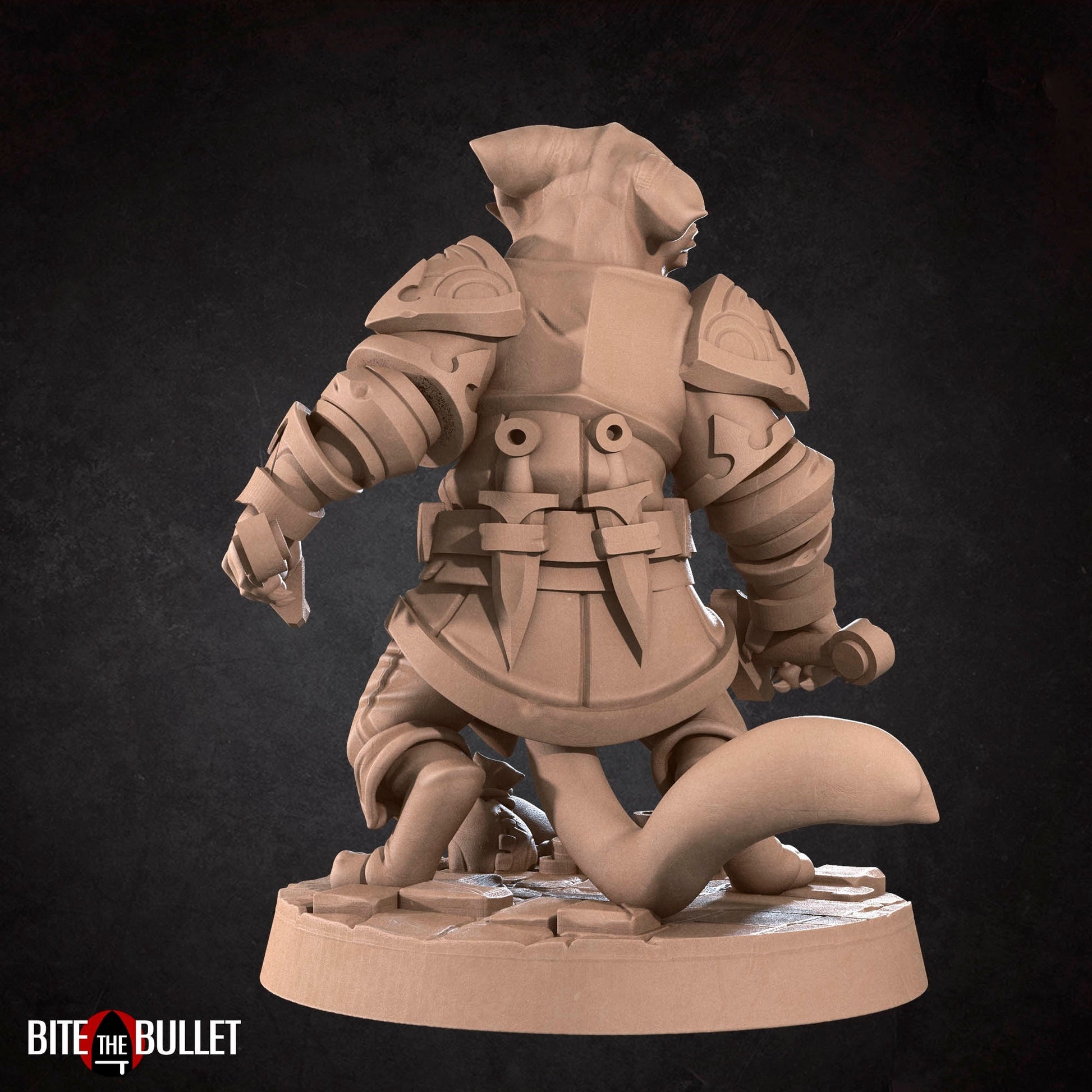 Catfolk Rogue Miniature | Tabletop RPG Miniature | Bite the Bullet | Roleplaying 3D Printed Fantasy Mini - 3DPrintDen