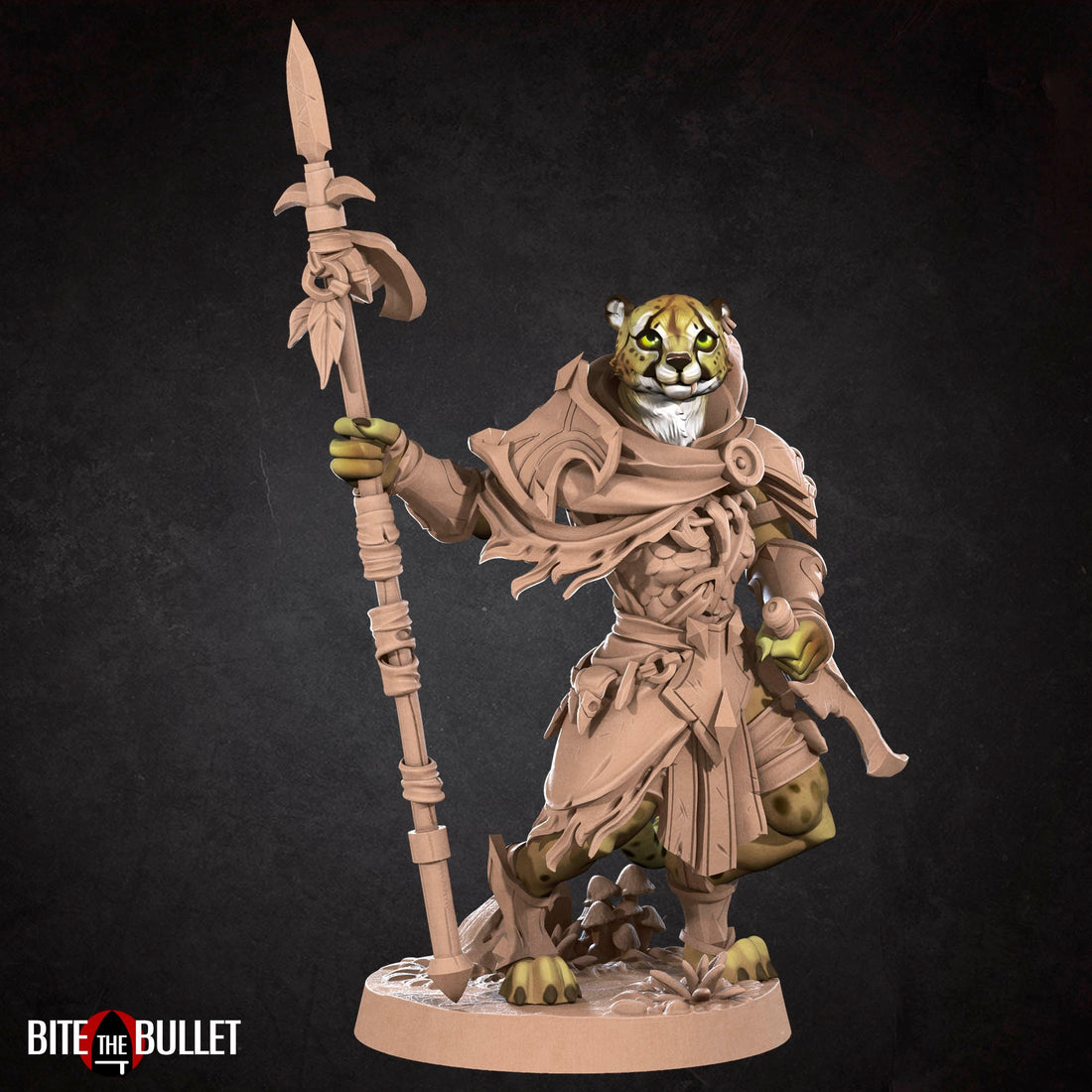 Tabaxi Ranger Miniature | Tabletop RPG Miniature | Bite the Bullet | Roleplaying 3D Printed Fantasy Mini - 3DPrintDen