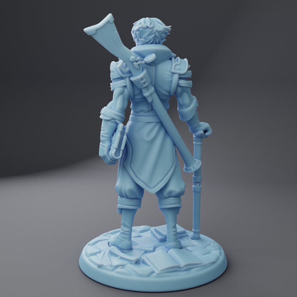 Adventurer Miniature, Van Richter | Twin Goddess Miniatures | Tabletop RPG Miniature | Roleplaying 3D Printed Fantasy Mini - 3DPrintDen