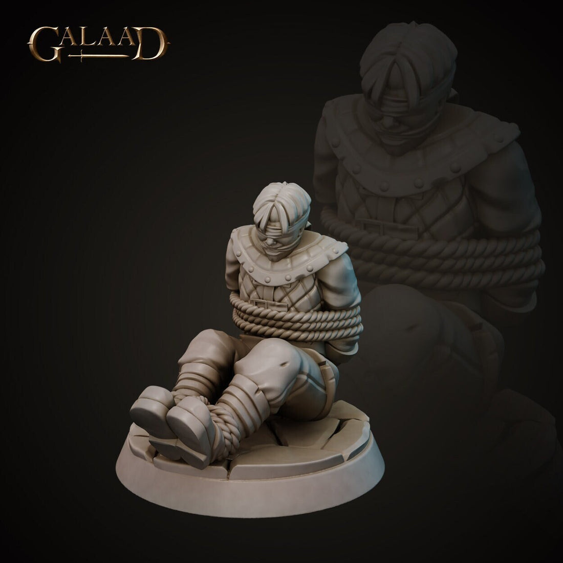 Prisoner Miniature | Tabletop RPG Miniature | Galaad Miniatures | Roleplaying 3D Printed Fantasy Mini - 3DPrintDen