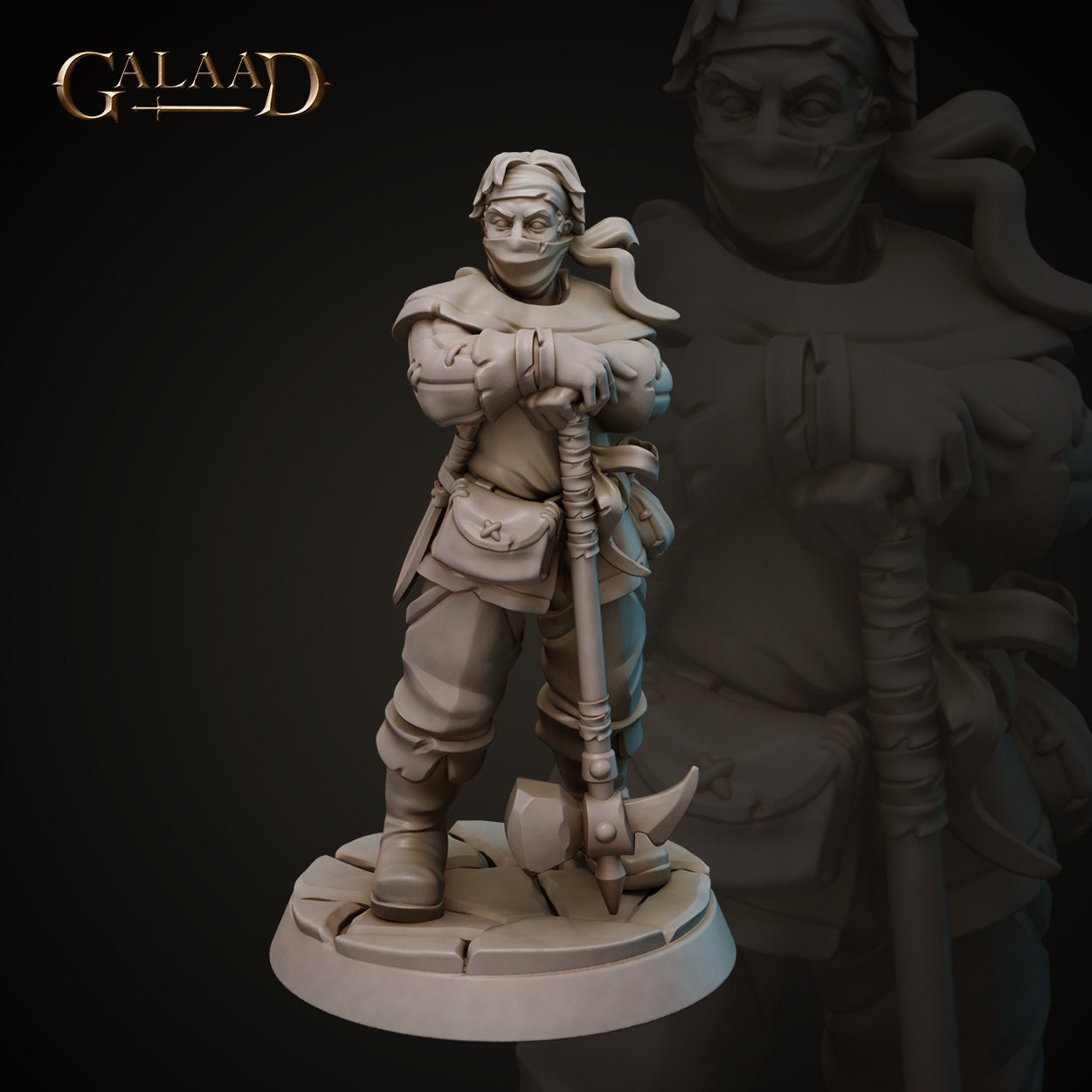 Bandit Miniature | Tabletop RPG Miniature | Galaad Miniatures | Roleplaying 3D Printed Fantasy Mini - 3DPrintDen