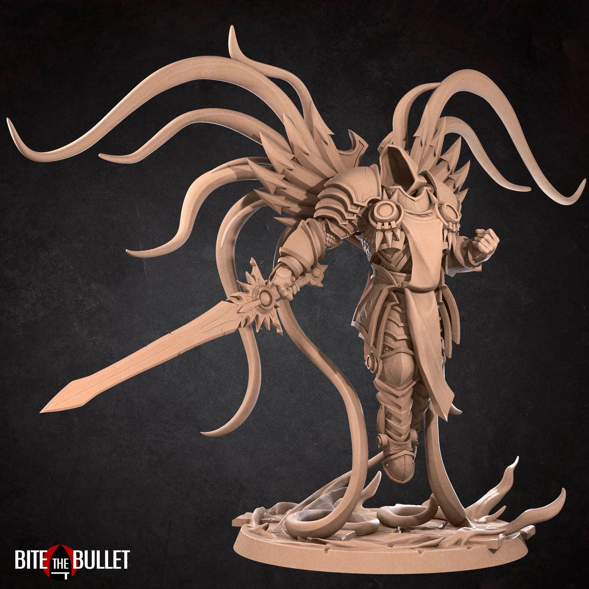 Seraphim of Justice Miniature | Tabletop RPG Miniature | Bite the Bullet | Roleplaying 3D Printed Fantasy Mini - 3DPrintDen