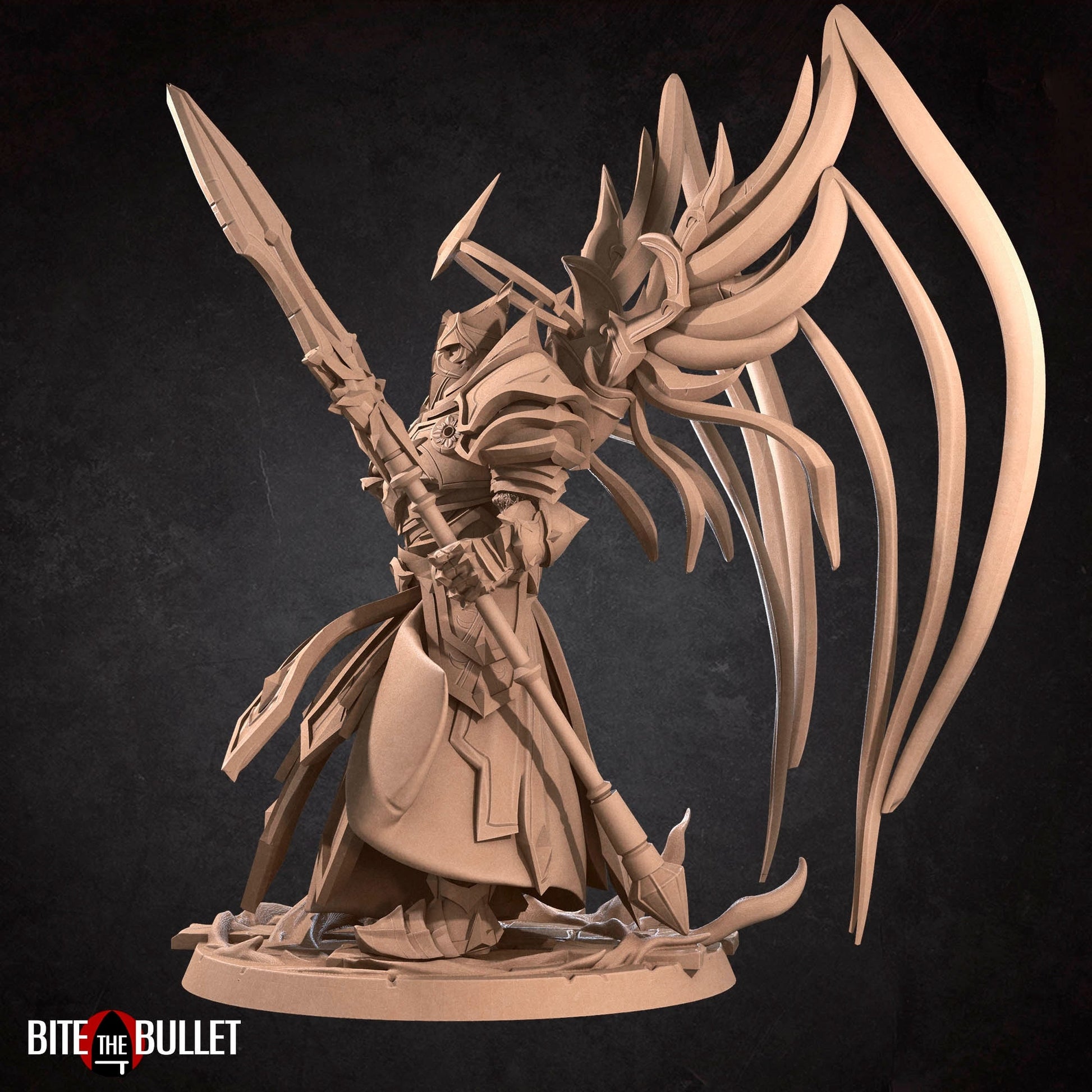 Seraphim of Valor Miniature | Tabletop RPG Miniature | Bite the Bullet | Roleplaying 3D Printed Fantasy Mini - 3DPrintDen