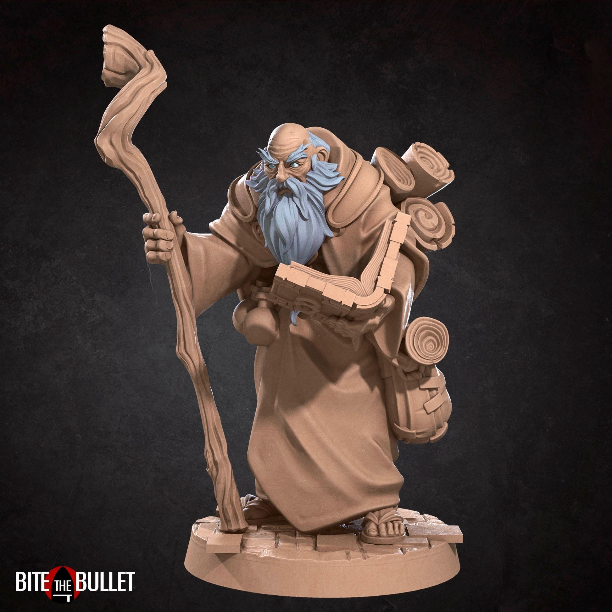 Elder Scholar Miniature | Tabletop RPG Miniature | Bite the Bullet | Roleplaying 3D Printed Fantasy Mini - 3DPrintDen