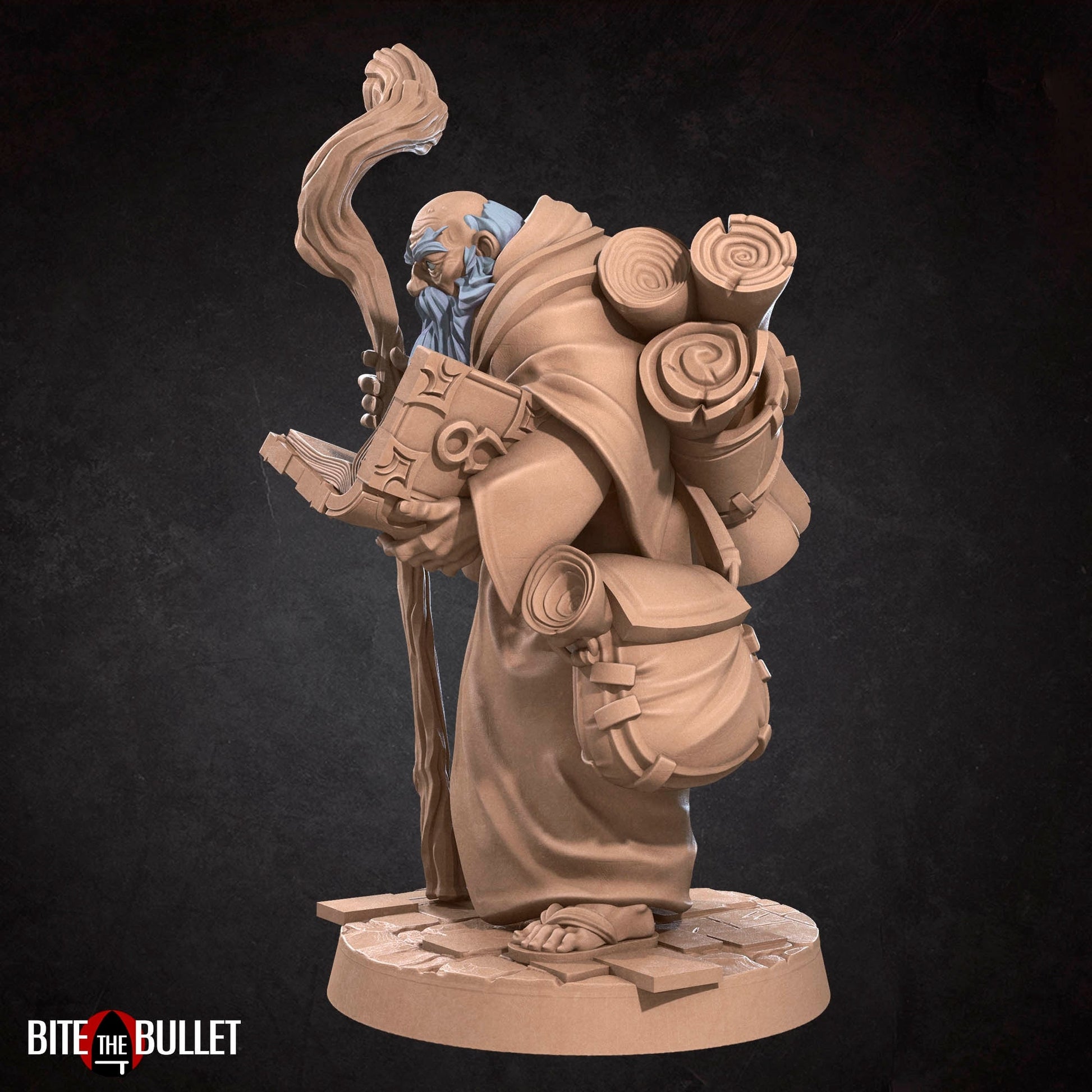 Elder Scholar Miniature | Tabletop RPG Miniature | Bite the Bullet | Roleplaying 3D Printed Fantasy Mini - 3DPrintDen