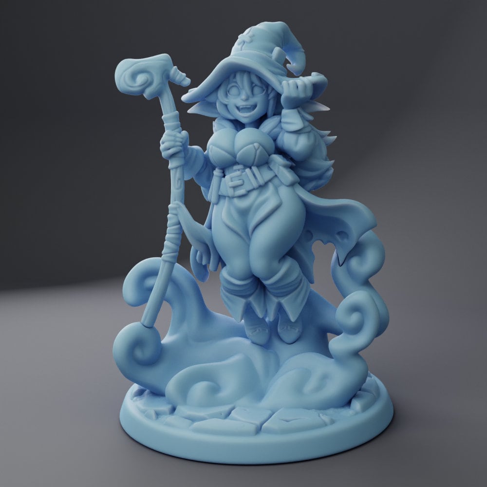 Female Goblin Wizard Miniature | Twin Goddess Miniatures | Tabletop RPG Miniature | Roleplaying 3D Printed Fantasy Mini - 3DPrintDen