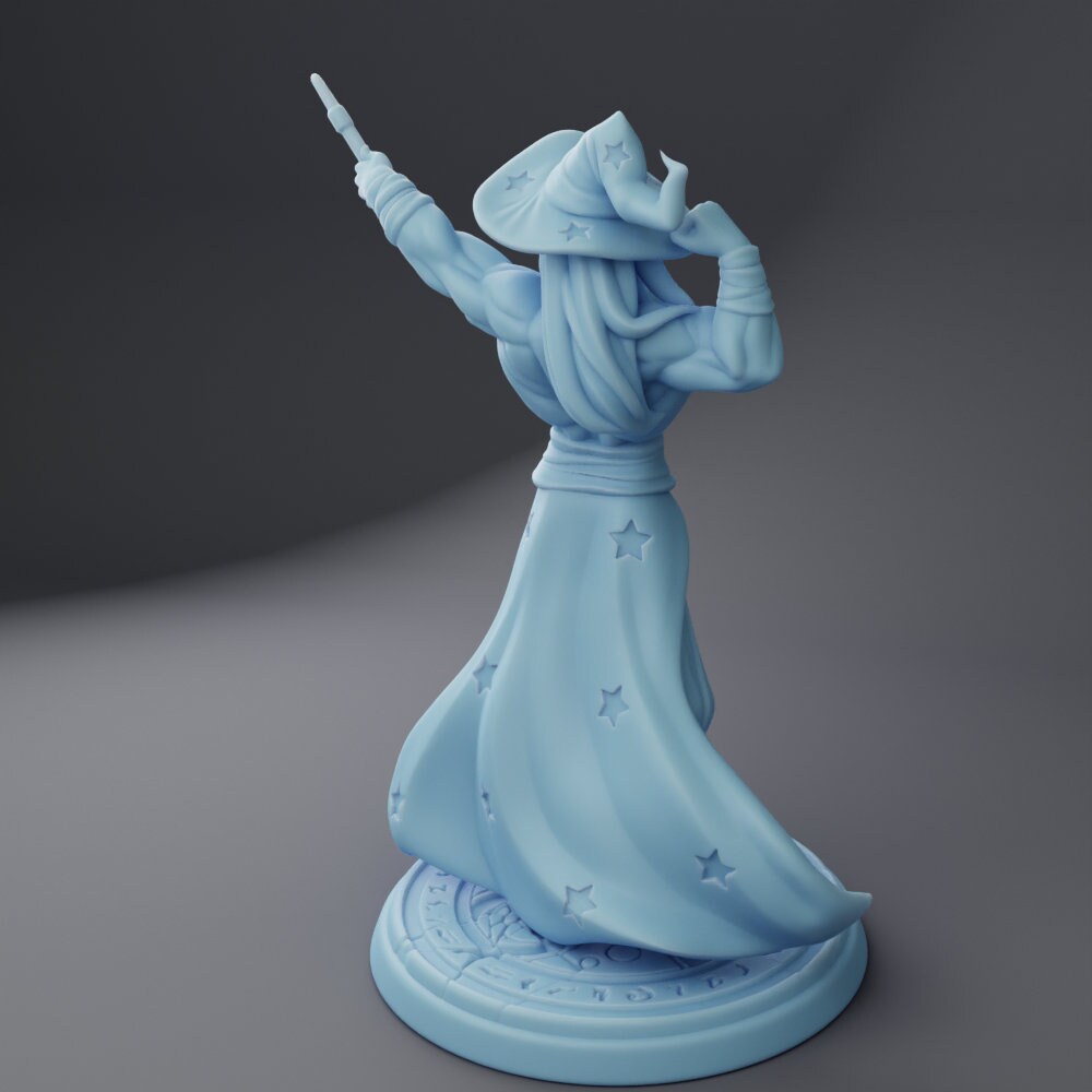 Buff Wizard Miniature | Twin Goddess Miniatures | Tabletop RPG Miniature | Roleplaying 3D Printed Fantasy Mini - 3DPrintDen