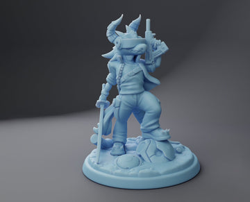 Cyberpunk Kobold Miniature | Twin Goddess Miniatures | Tabletop RPG Miniature | Roleplaying 3D Printed Fantasy Mini - 3DPrintDen