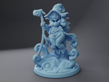 Female Goblin Wizard Miniature | Twin Goddess Miniatures | Tabletop RPG Miniature | Roleplaying 3D Printed Fantasy Mini - 3DPrintDen