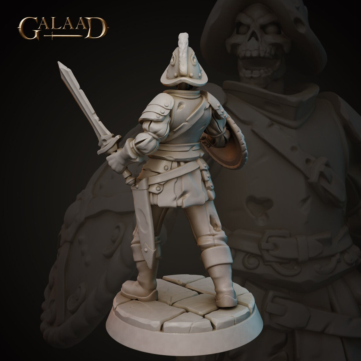 Undead Miniature | Tabletop RPG Miniature | Galaad Miniatures | Roleplaying 3D Printed Fantasy Mini - 3DPrintDen