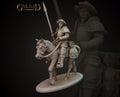 Mounted Fighter Miniature | Tabletop RPG Miniature | Galaad Miniatures | Roleplaying 3D Printed Fantasy Mini - 3DPrintDen