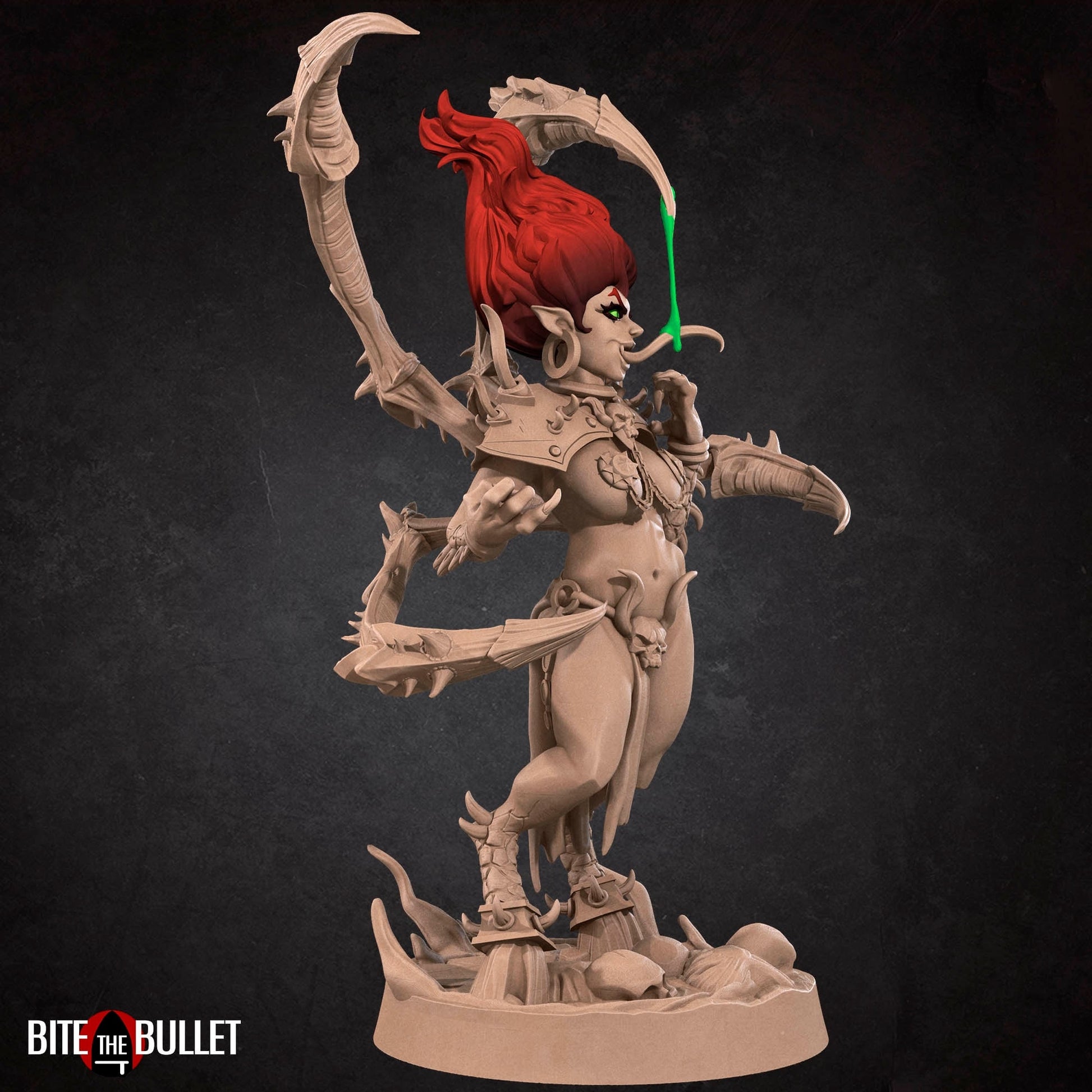 Female Demon Miniature | Tabletop RPG Miniature | Bite the Bullet | Roleplaying 3D Printed Fantasy Mini - 3DPrintDen