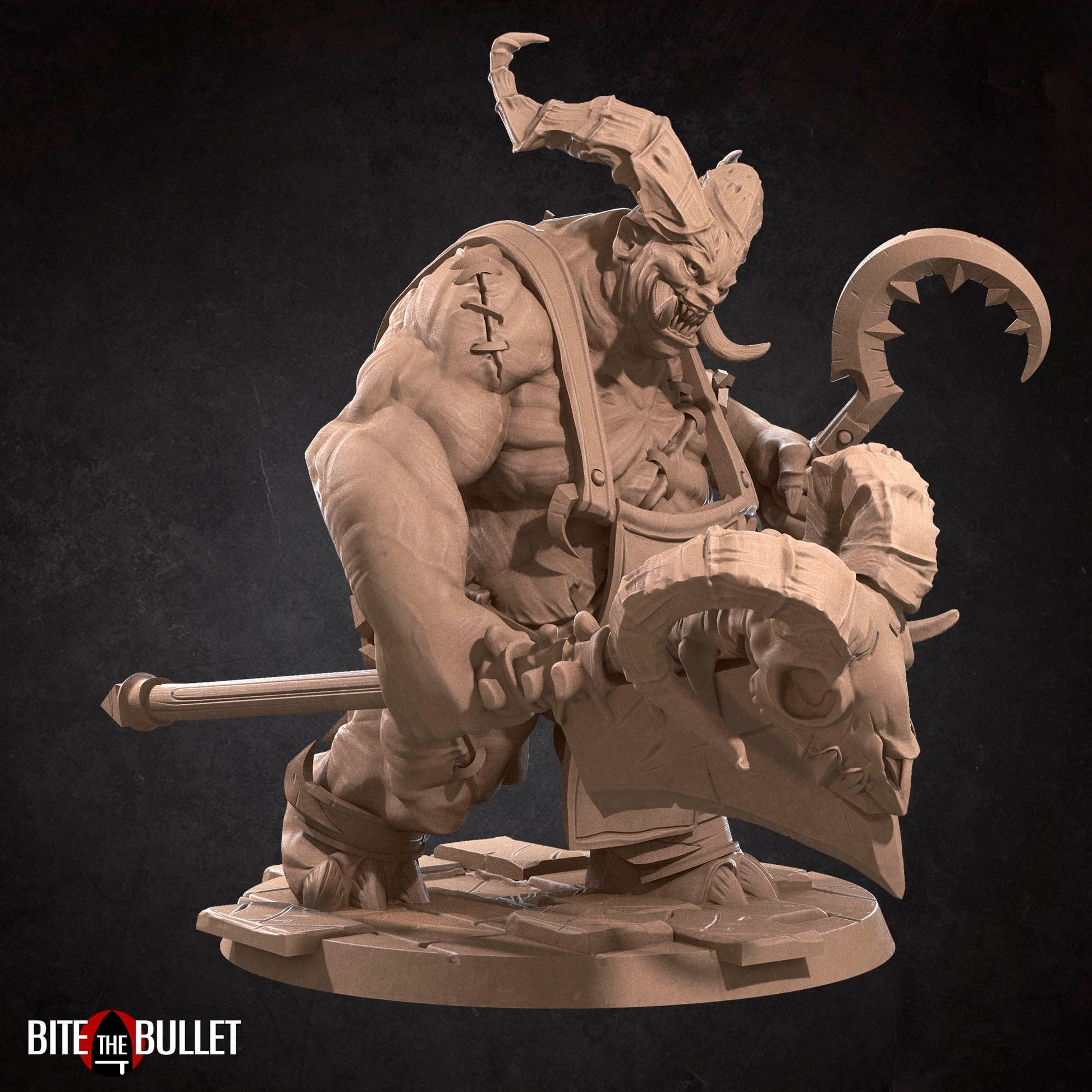 Flesh Carver Demon Miniature | Tabletop RPG Miniature | Bite the Bullet | Roleplaying 3D Printed Fantasy Mini - 3DPrintDen