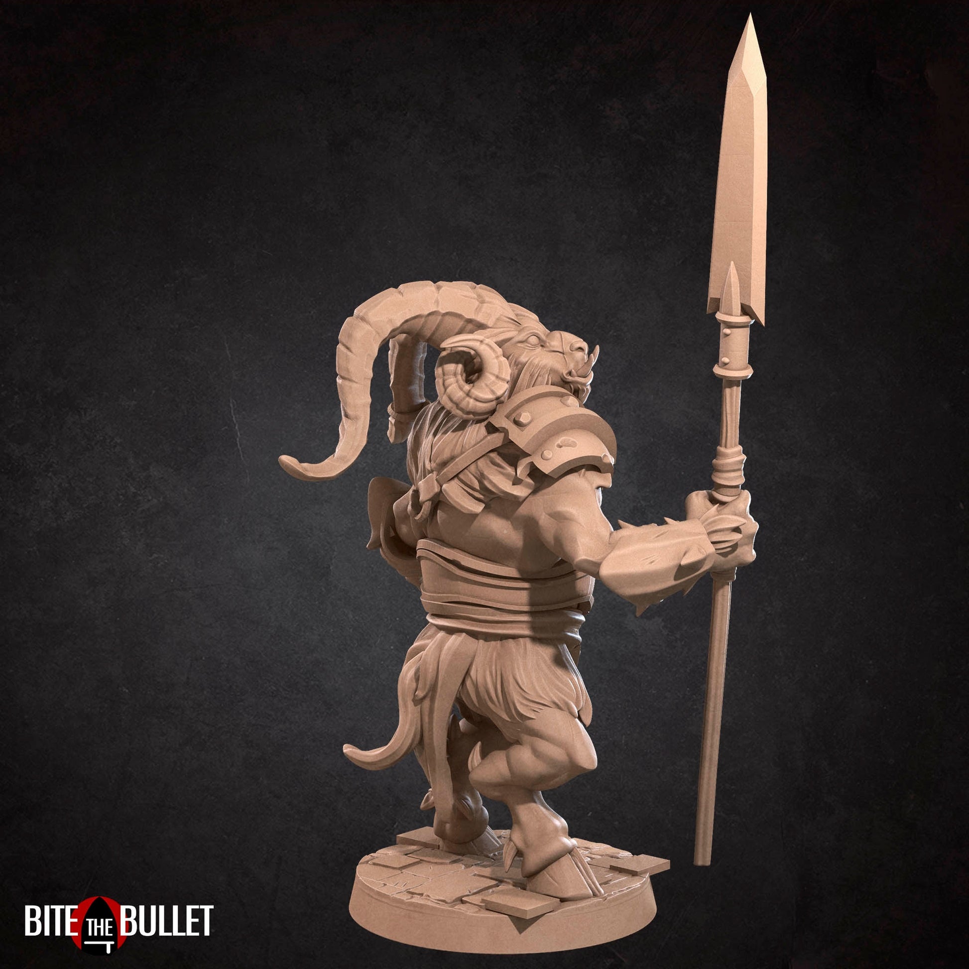 Satyr Leader Miniature | Tabletop RPG Miniature | Bite the Bullet | Roleplaying 3D Printed Fantasy Mini - 3DPrintDen