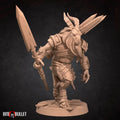 Satyr Warrior Miniature | Tabletop RPG Miniature | Bite the Bullet | Roleplaying 3D Printed Fantasy Mini - 3DPrintDen