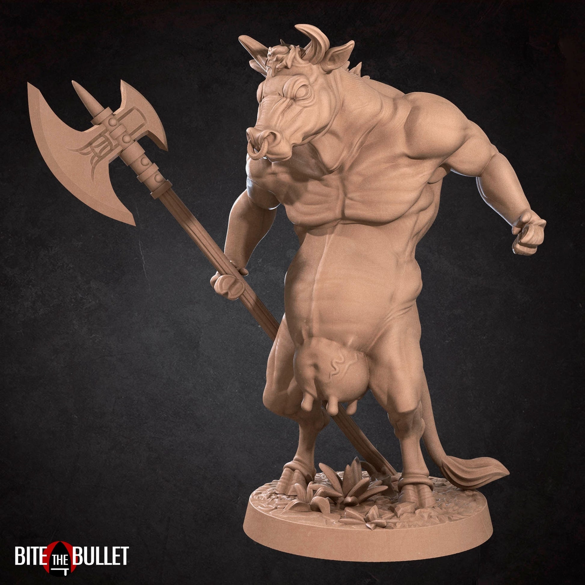 Hell Bovine Miniature | Tabletop RPG Miniature | Bite the Bullet | Roleplaying 3D Printed Fantasy Mini - 3DPrintDen