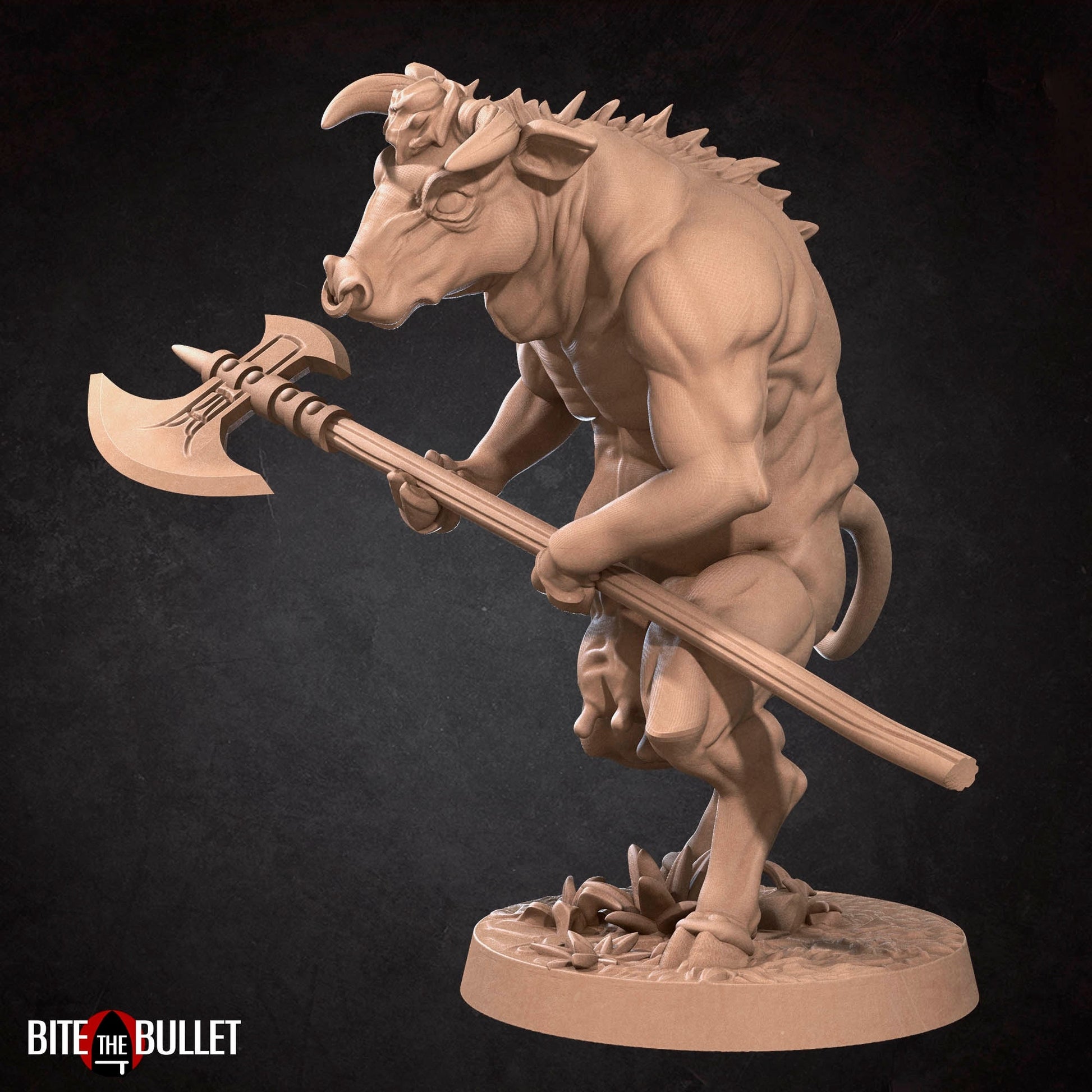 Hell Bovine Miniature | Tabletop RPG Miniature | Bite the Bullet | Roleplaying 3D Printed Fantasy Mini - 3DPrintDen