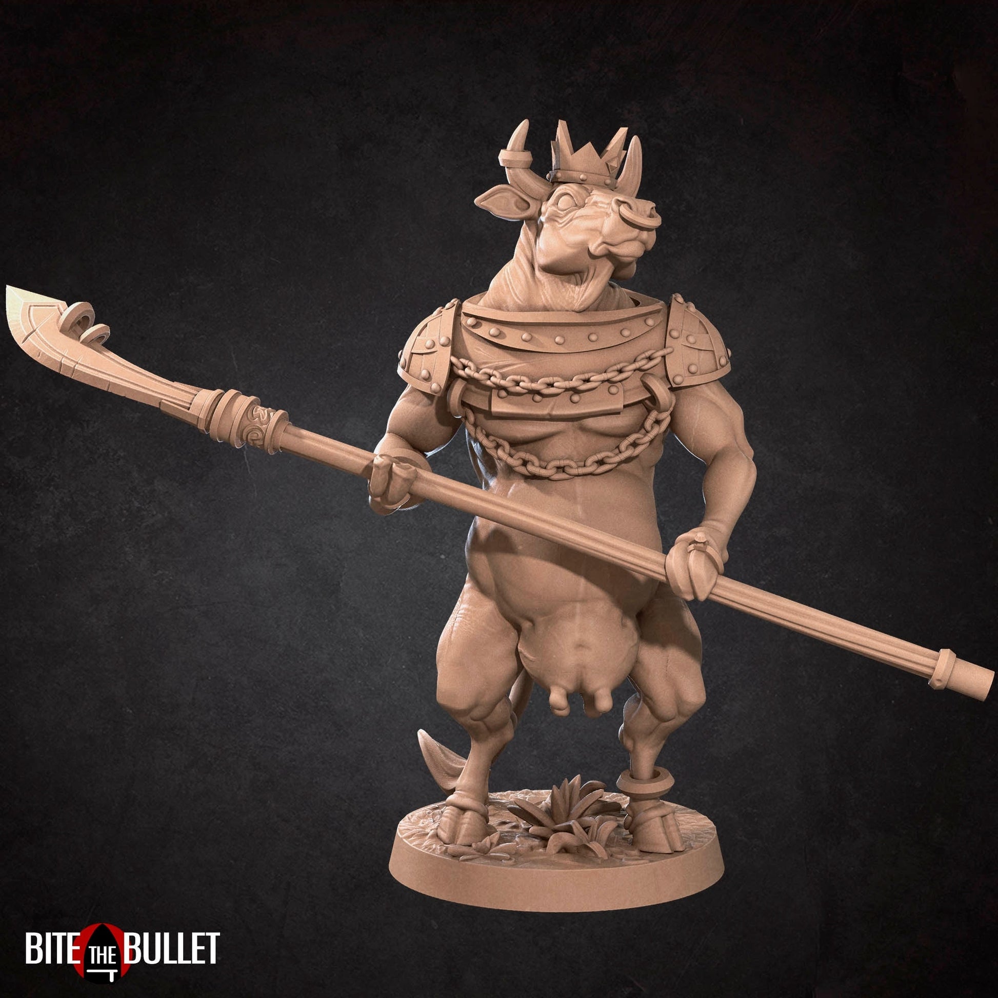 Hell Bovine Miniature | Tabletop RPG Miniature | Bite the Bullet | Roleplaying 3D Printed Fantasy Mini - 3DPrintDen