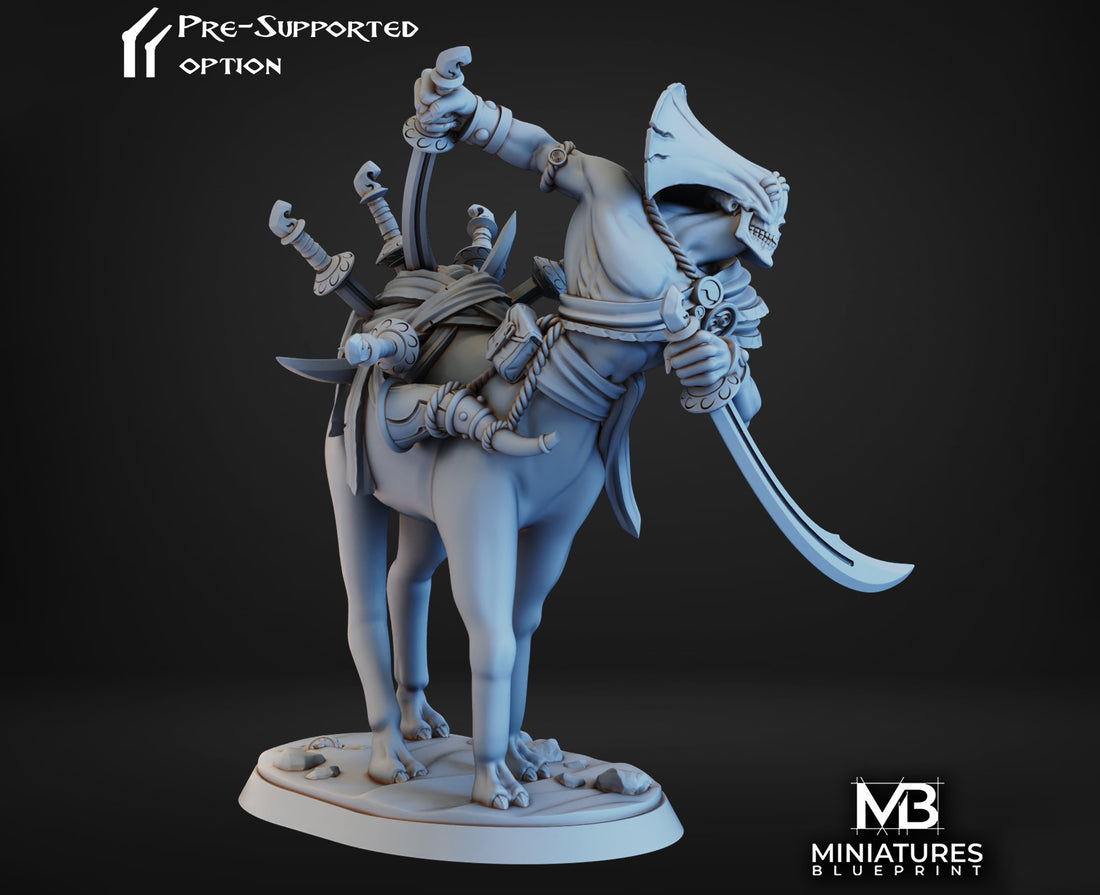 Desert Centaur Boss Miniature | Tabletop RPG Miniature | Miniatures Blueprint | Roleplaying 3D Printed Fantasy Mini - 3DPrintDen