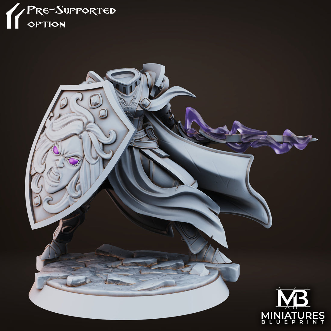 Headless Knight Miniature | Tabletop RPG Miniature | Miniatures Blueprint | Roleplaying 3D Printed Fantasy Mini - 3DPrintDen