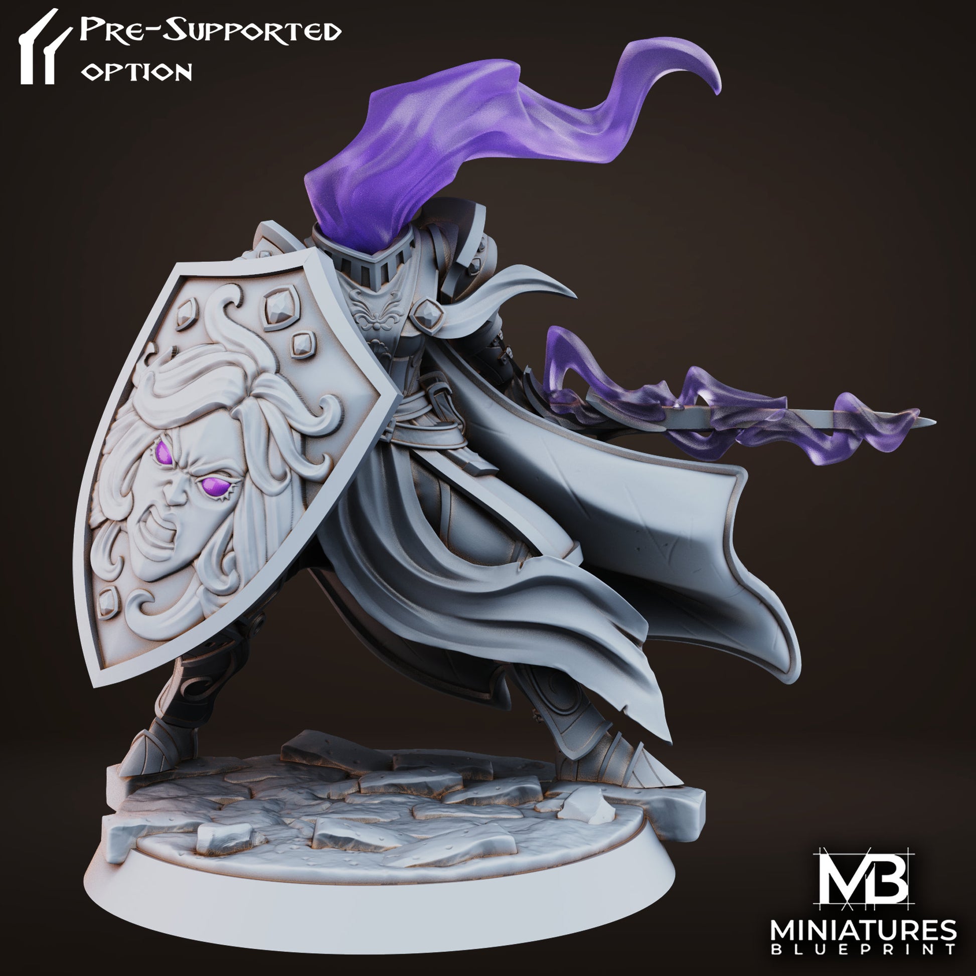 Headless Knight Miniature | Tabletop RPG Miniature | Miniatures Blueprint | Roleplaying 3D Printed Fantasy Mini - 3DPrintDen