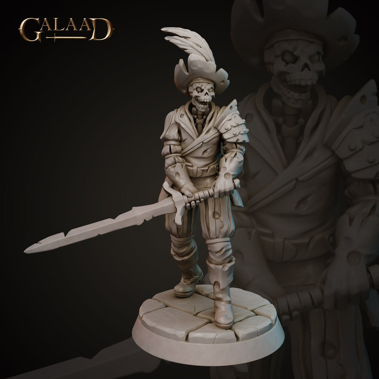 Undead Miniature | Tabletop RPG Miniature | Galaad Miniatures | Roleplaying 3D Printed Fantasy Mini - 3DPrintDen