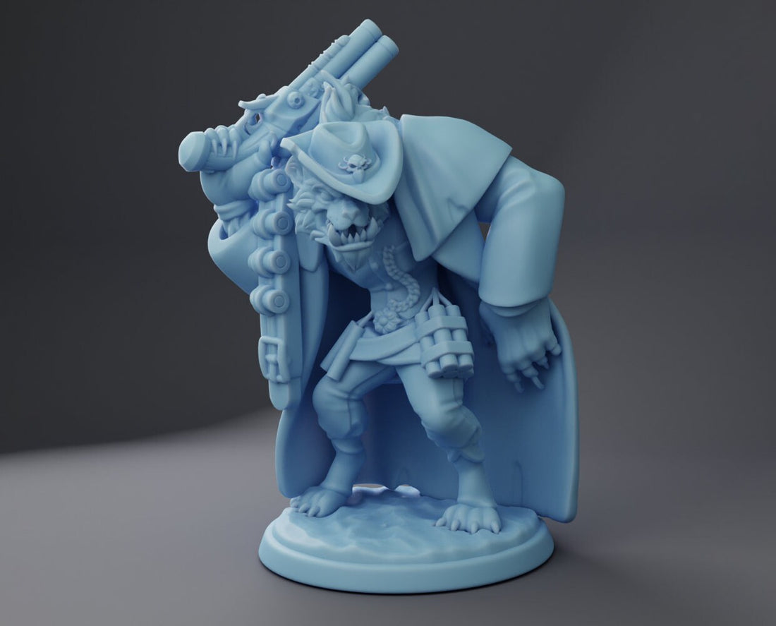 Gnoll Bandit Miniature, Escarn | Twin Goddess Miniatures | Tabletop RPG Miniature | Roleplaying 3D Printed Fantasy Mini - 3DPrintDen