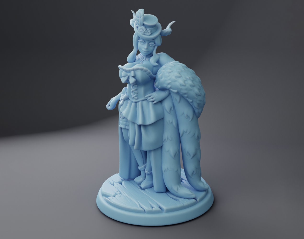 Saloon Succubus Miniature | Twin Goddess Miniatures | Tabletop RPG Miniature | Roleplaying 3D Printed Fantasy Mini - 3DPrintDen