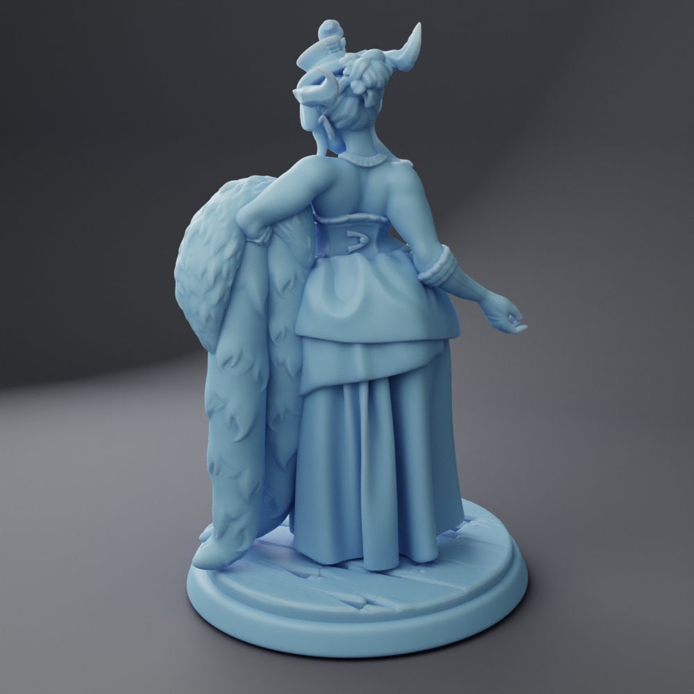 Saloon Succubus Miniature | Twin Goddess Miniatures | Tabletop RPG Miniature | Roleplaying 3D Printed Fantasy Mini - 3DPrintDen