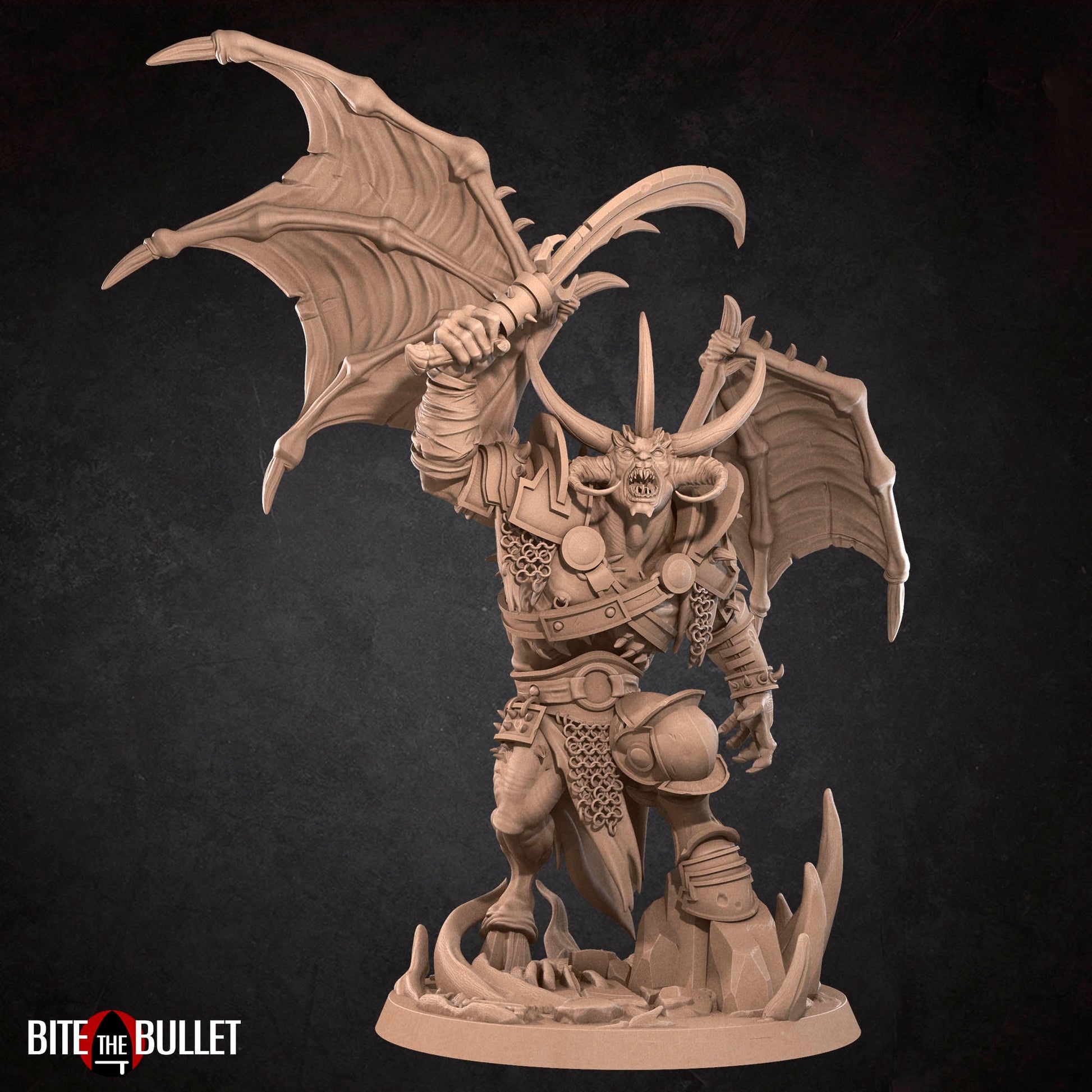 Betrayer Demon Miniature | Tabletop RPG Miniature | Bite the Bullet | Roleplaying 3D Printed Fantasy Mini - 3DPrintDen