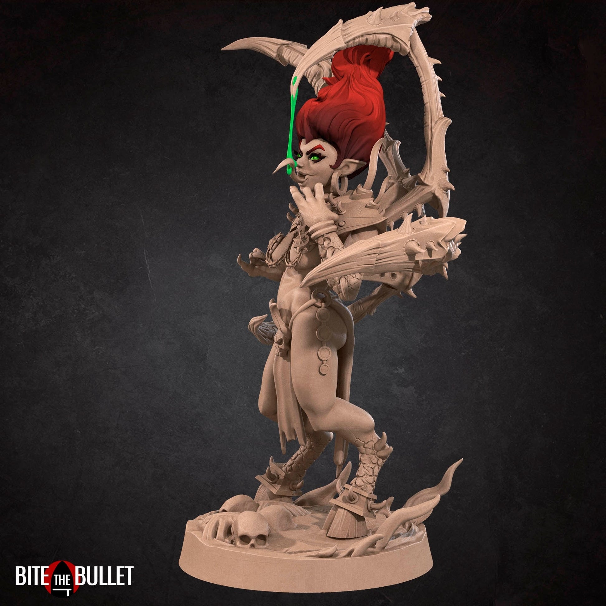 Female Demon Miniature | Tabletop RPG Miniature | Bite the Bullet | Roleplaying 3D Printed Fantasy Mini - 3DPrintDen